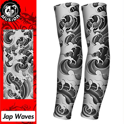 Musion New Seamless Tattoo Sleeves Anti UV Dust Hand Sock Arm Sleeves Fishing Motorcycle Bicycle Unisex Tattoo Sleeve Set A Pair