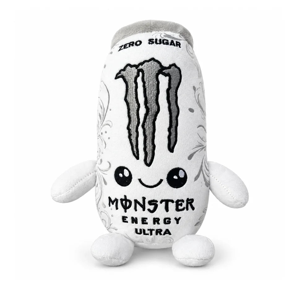 HOT- Monster Plush White Energy Drink Plush Toy Simulation Can Stuffed Doll Cute Soft Figure Decor Gift Friend Home Ornament