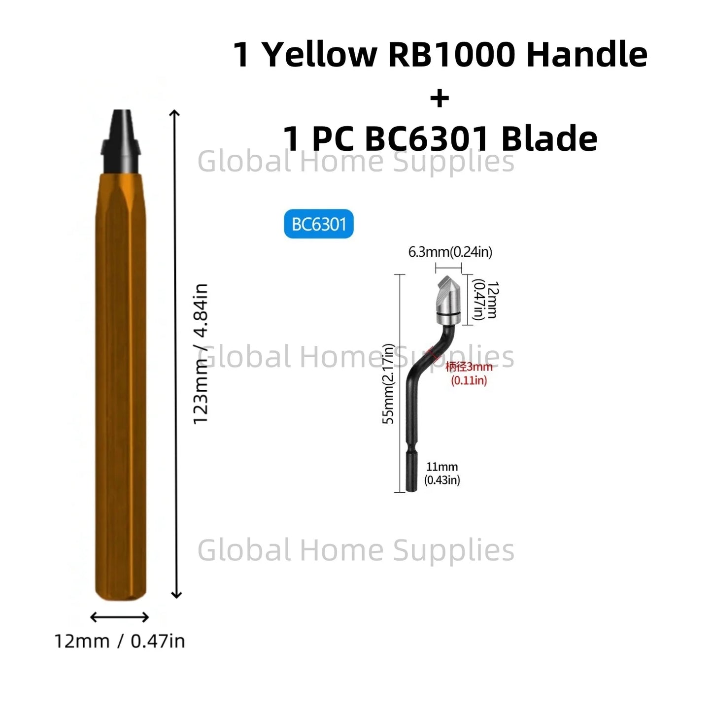 Deburring Trimming Tools RB1000 with Countersunk Chamfer Cutter BC6301/BC8301/BC1041/BC1651 Hand Carving Sharpen Trimmer