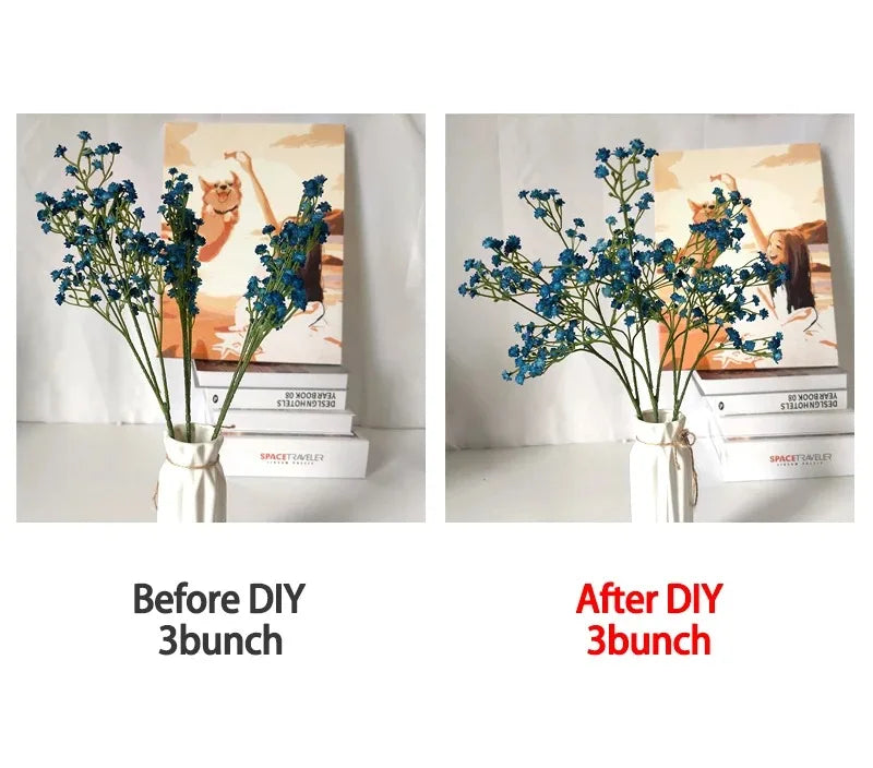 Artificial Plastics Gypsophila Flower Outdoor Garden Party Courtyard Home Vases Table Wedding Bridal Bouquet DIY Gifts Accessory