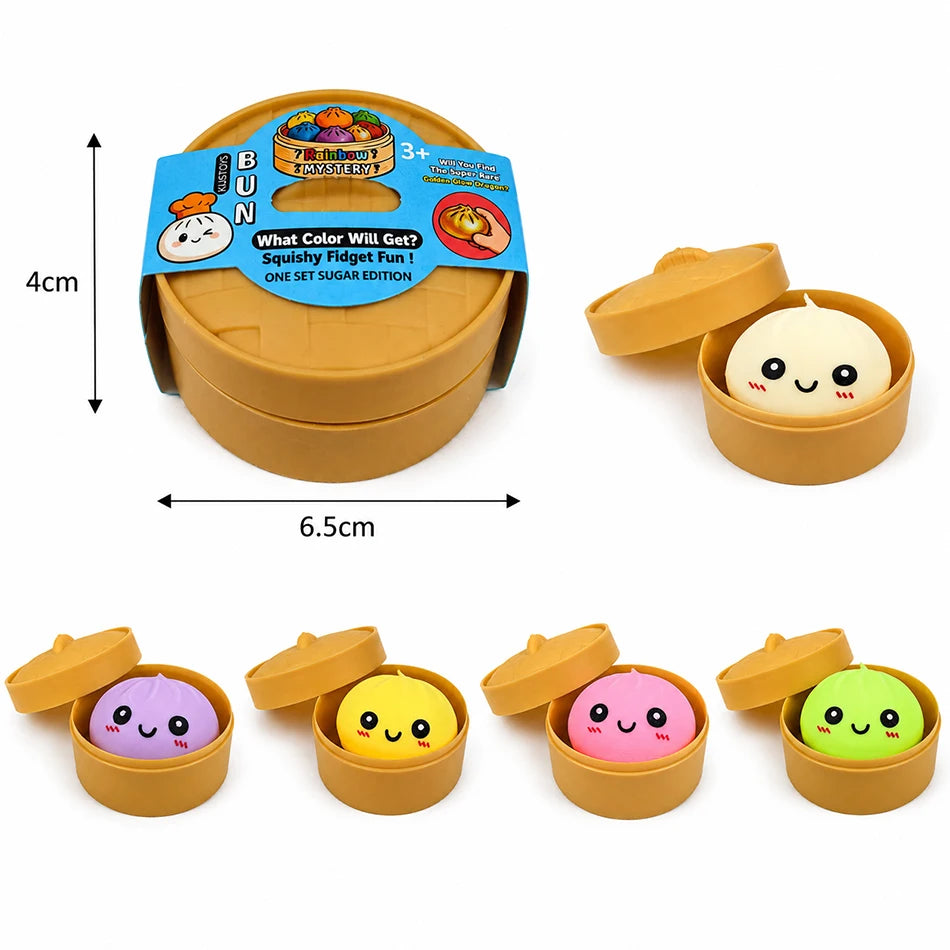 Rainbow Oversized Dumpling Squishies Soft Slow Rebound Sensory Squeeze Toy Relief Anxiety Fidget Stress Ball for ADHD Autism