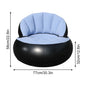 1PC Thickened PVC Inflatable Sofa Ergonomic Design for Comfortable Seating Experience, Foldable Flocking Garden Sofa