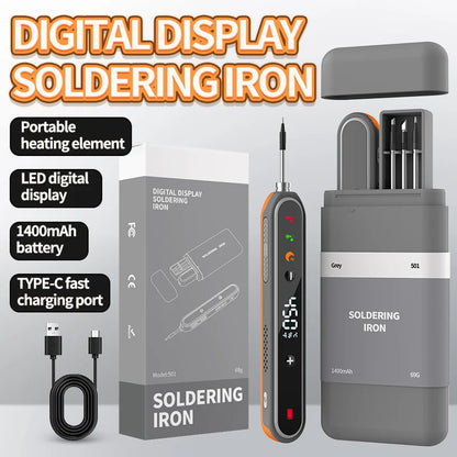 JCD USB Soldering Iron Portable 5V 15W built-in battery with Three-Level Temperature Control Wireless Mini Soldering Tools