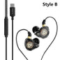 OLAF DAC Type C Earphones Wired Headset USB C Gamer Headphones Cable Handsfree Type-C Earbuds For iPhone16 15 Samsung S23 Xiaomi