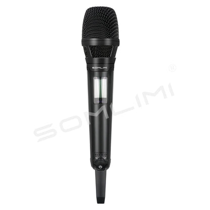 SOMLIMI EM-300 UHF True Diversity Wireless Microphone System for Karaoke Stage Performances Mic Wireless Professionnel