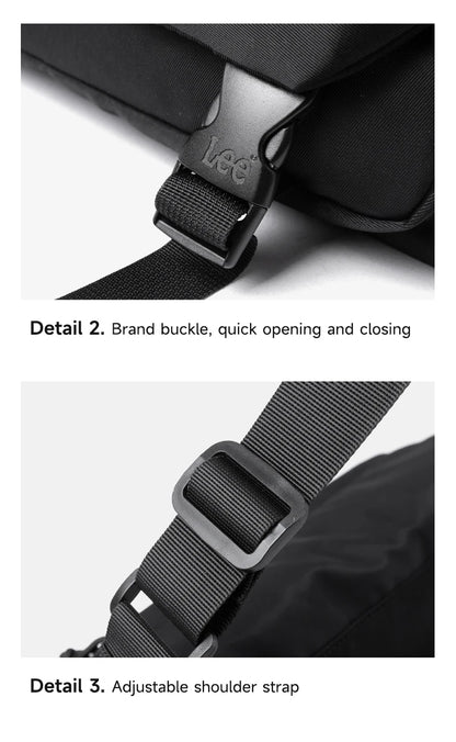 LEE Fashion Waterproof Large Crossbody Shoulder Bag Women Male Flip Laptop Messenger Bag Teenagers College Satchel School Bag