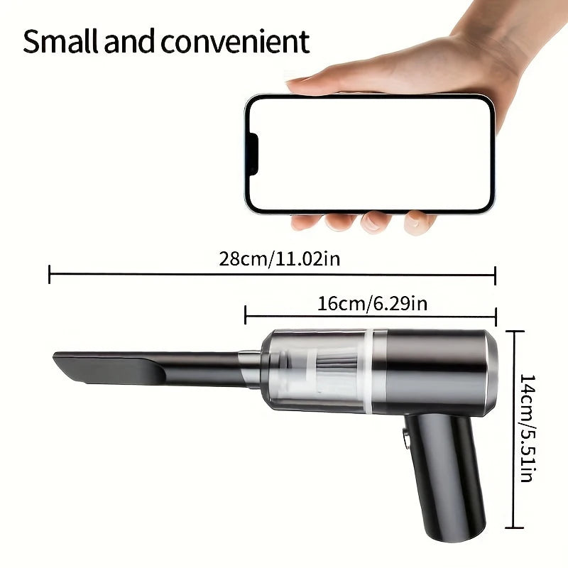 Lenovo 69000Pa 2 In 1 Cordless Handheld Vacuum Cleaner Rechargeable Portable Car Dust Blower Long Battery Cleaner For Home Pet