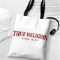True Religion Storage Bags Lightweight Eco Friendly Fashionable Multi Purpose Large Capacity Canvas Shoulder Tote