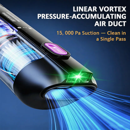 Car Vacuum Cleaner With Brushless Motor Lighting Handheld Vacuum Portable Cordless Compressed Air Duster For Car Home Office