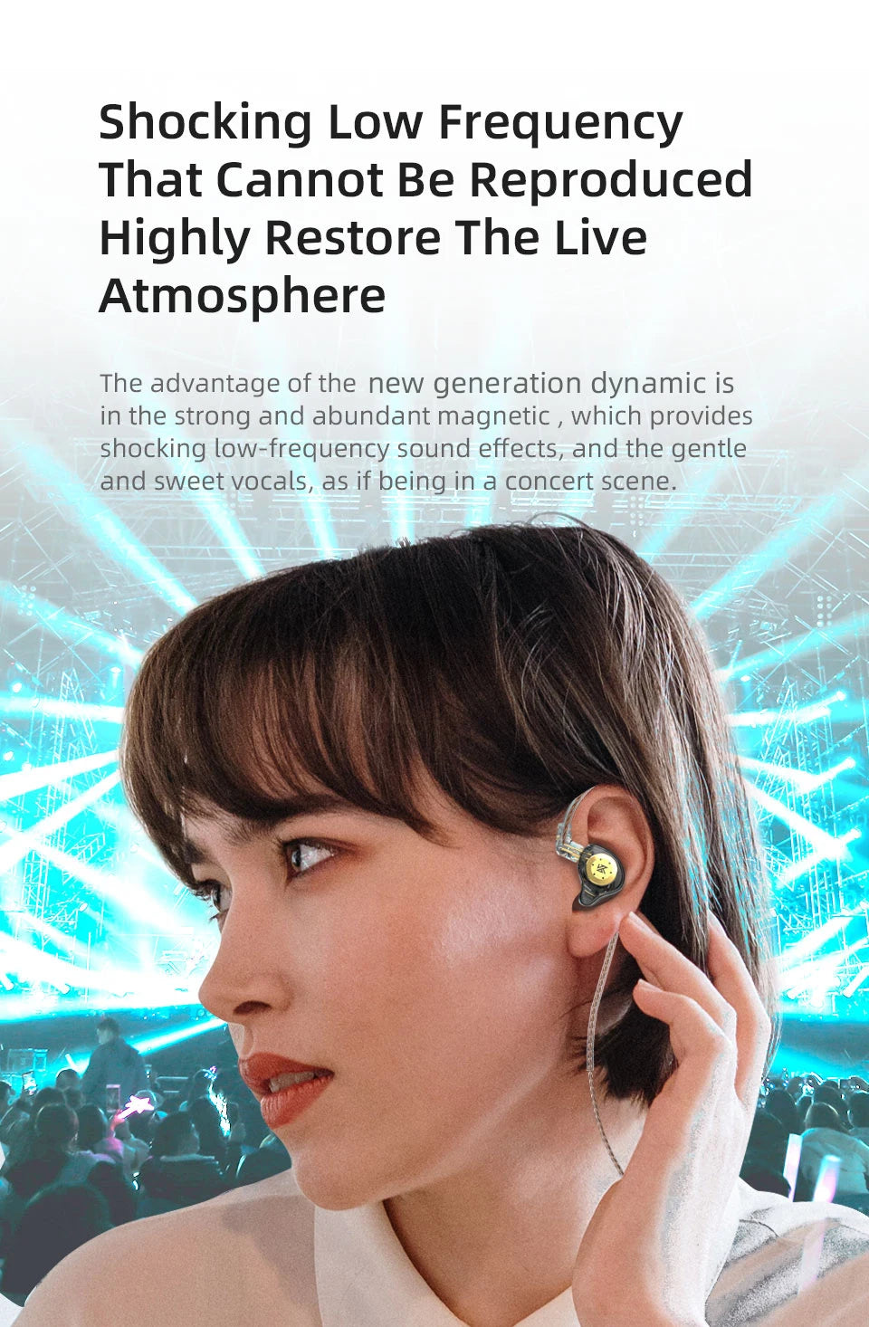 KZ EDX PRO Dynamic Earphones HIFI Bass Earbuds In Ear Monitor Sport Noise Cancelling Headset