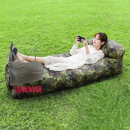 2024Trend Outdoor Products Fast Infaltable Air Sofa Bed Good Quality Sleeping Bag Inflatable Air Bag Lazy bagBeach Sofa 240*70cm
