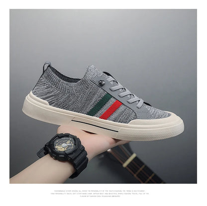 Men's breathable mesh casual shoes  summer lightweight soft soled comfortable outdoor walking shoes youth versatile trendy shoes