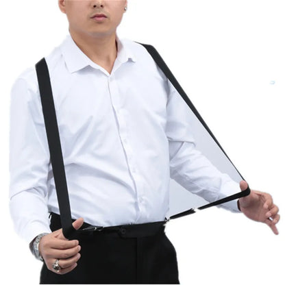Solid Color Elastic Polyester Suspenders Braces Men Women Black Red Adjustable Straps For Wedding Suit Skirt Accessories Gifts
