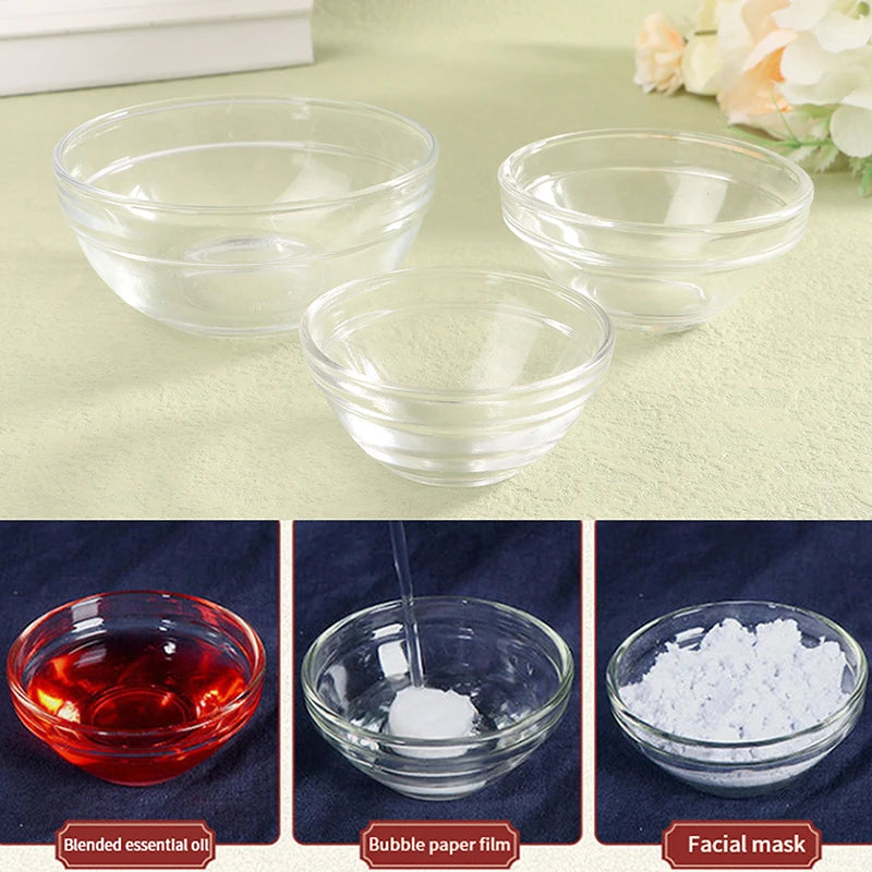 1Pcs Facial Makeup Skin Care Tools Glass Facial Mask Essential Oil Bowl Beauty Salon Essential Oil Bowl Thickening Mask Bowl