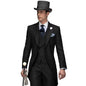 3 Piece Solid Men Suit Wedding Groom Tuxedo Long Blazer Best Man Formal Prom Male Suit Fashion Costume Homme (Jacket+Vest+Pants)