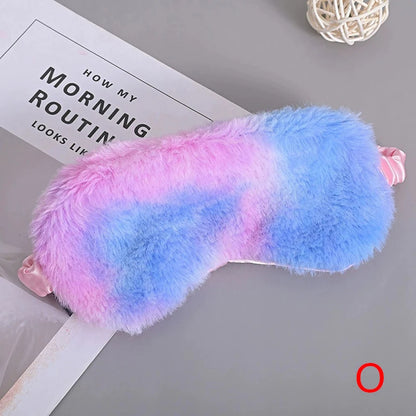 1Pc Sleeping Mask Sleeping Blindfold Soft Plush Eye Masks Cute Love Cloud Eye Cover Plush Mask Eyepatch Nap Health Eye Cover