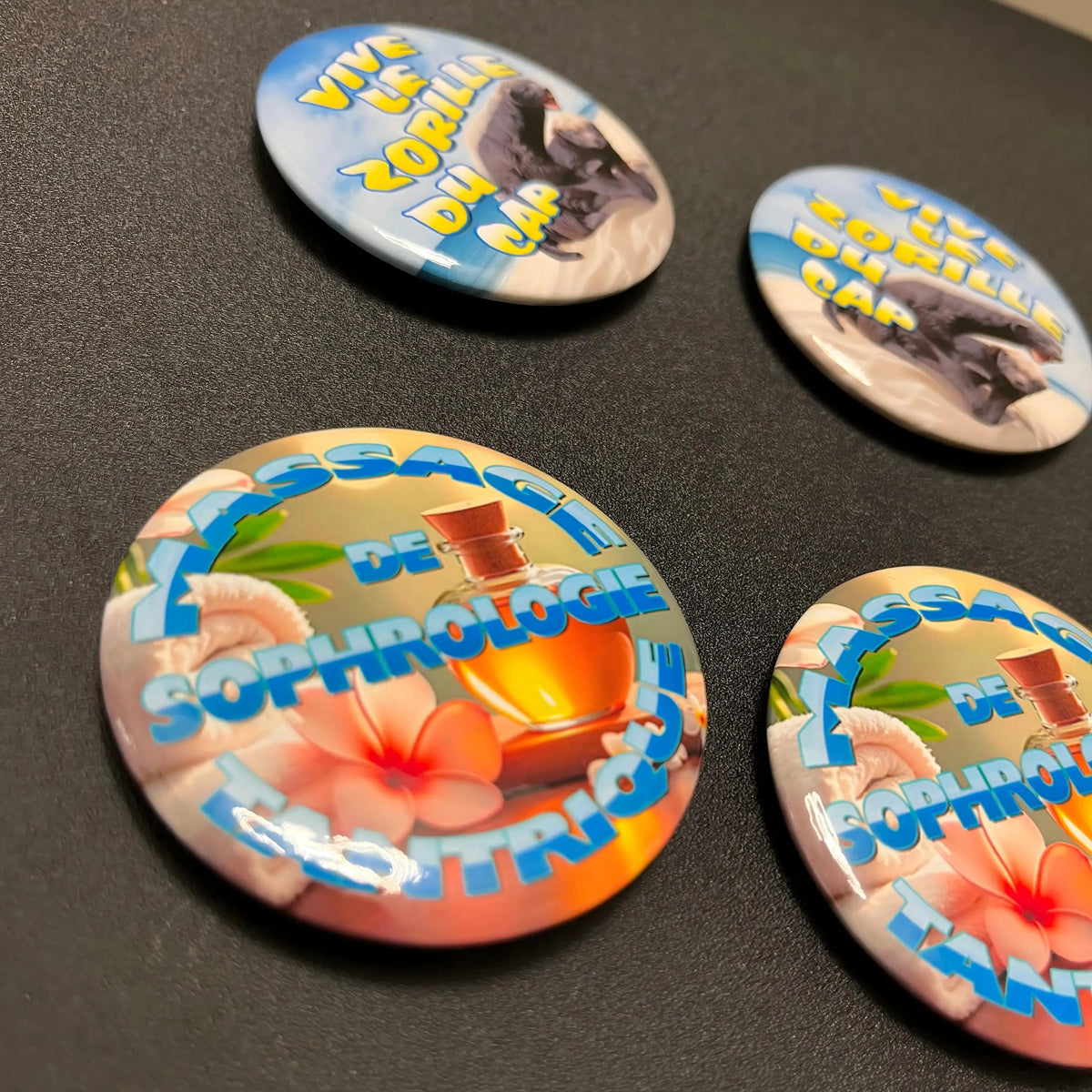 Custom Logo Tinplate safety badge DIY circular magnetic chest badge magnetic buckle badge production