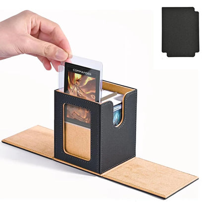 New window 100+ card box card storage box high-grade PU leather container game card holder collection card