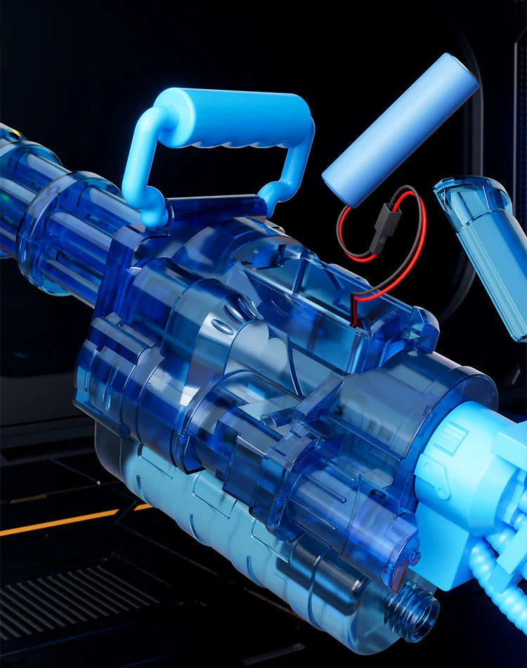 Auto Gatling Water Cannon Rotating High-Pressure Large Capacity Gatling Water Gun Toy Adults Outdoor Summer Fun Play Kid Gifts