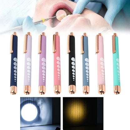 ★★★LED Medical Penlight Flashlight With Pupil Gauge Pocket Clip Pen Light For Doctor Nurse Diagnosis