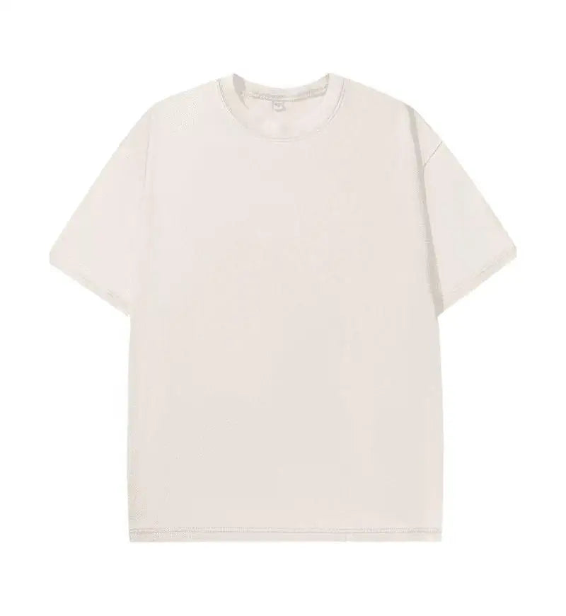 Custom Your LOGO Hip Hop Streetwear Men 100% Cotton T-shirts Oversized Washed Top Tee Unisex Summer Retro Brand Personalized