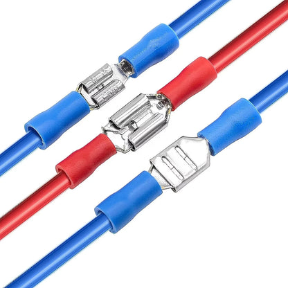 Vehicle Electrical Wire Connectors Kit Assorted Male Female Spade Ring Fork Butt Quick Splice Insulated Terminals For Automotive