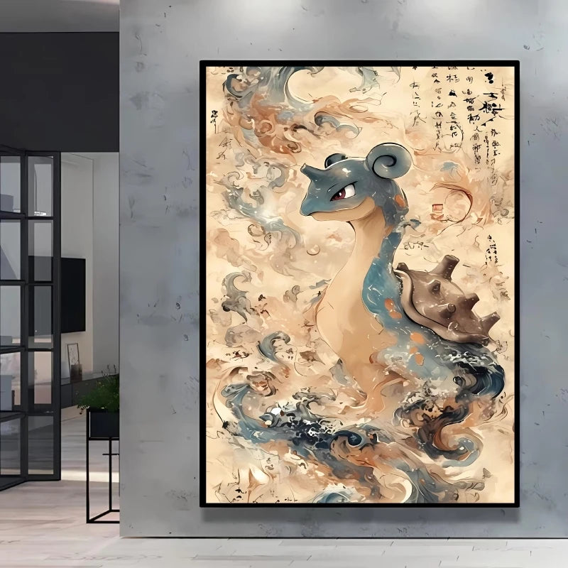 High Quality Pokemon Arcanine Pikachu Wall Painting with Unique Designs and Gorgeous Colors Adding A Touch of Brightness To Wall