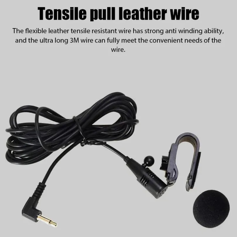 Car Microphone Micro Car Radio 3.5mm Jack Mic Stereo Mini Wired External Microphone For Auto Dvd Radio 3m Long Mini Microfono