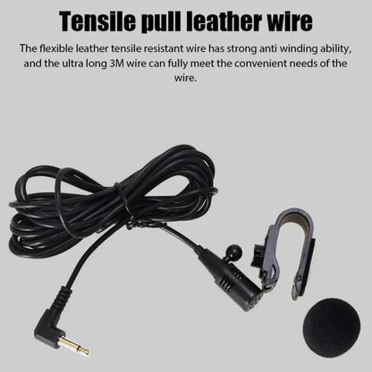 Car Microphone Micro Car Radio 3.5mm Jack Mic Stereo Mini Wired External Microphone For Auto Dvd Radio 3m Long Mini Microfono