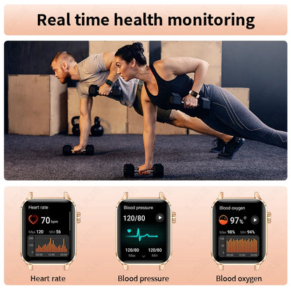 LIGE Smartwatch dla mężczyzn i kobiet Luksusowy Wodoszczelny Zegarek Sportowy z Pełnym Ekranem Dotykowym Smartwatch Fitness dla Xiaomi Huawei Android iOS iPhone