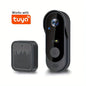 Tuya WiFi inteligentny dzwonek wideo do domu, zewnętrzna dwukierunkowa kamera HD do drzwi, 1080P, obsługa kart SD, przechowywanie w chmurze, wodoodporny