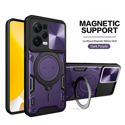 Armor Funda For Xiaomi Redmi Note 12 Pro 5G Case Slide Lens Protect Ring Stand Back Cover For Redmy Note12Pro Plus 12Pro 12S 12C