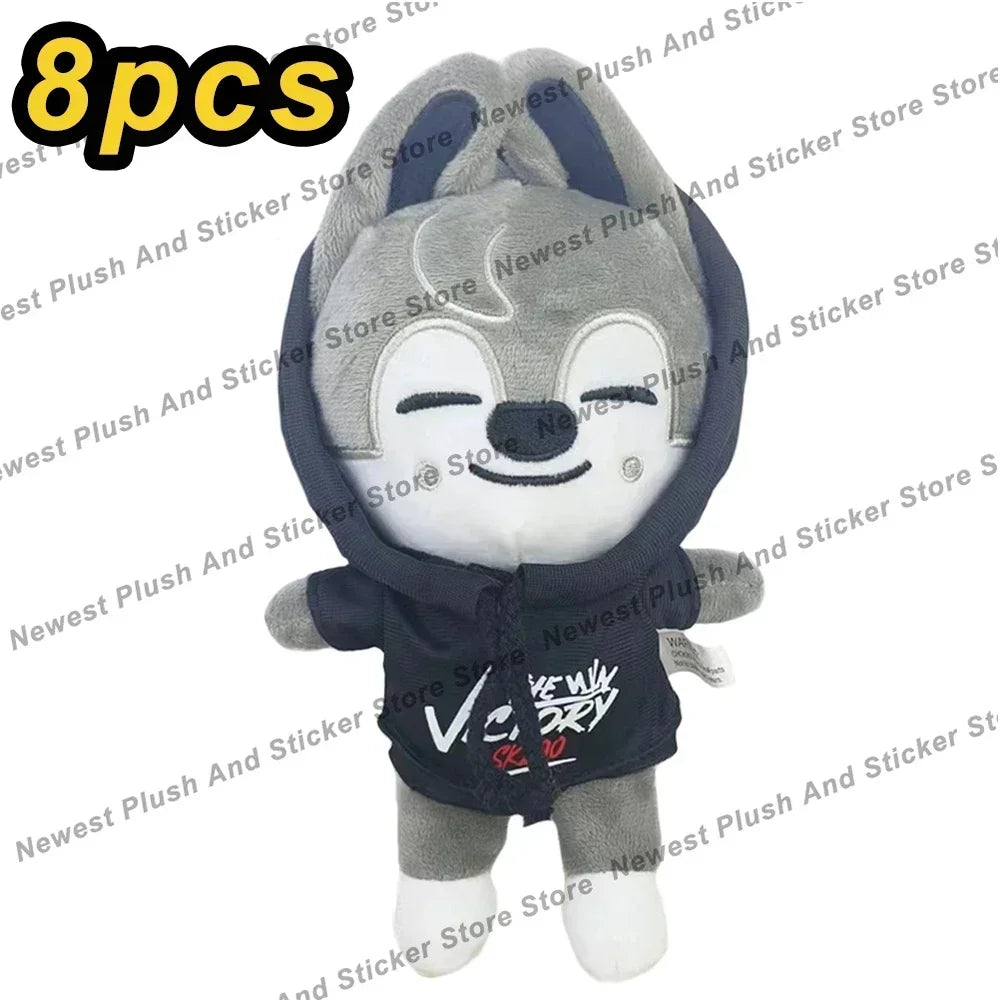 20cm 8pcs/Set Plush Toy Kawaii Skzoo Stray kids Plush Cartoon Stuffed Animal Doll Kawaii Companion Toys Room Decor Gift