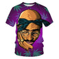 Summer fashion personality 3D printed hip-hop artist's cool trendy street rock T-shirt