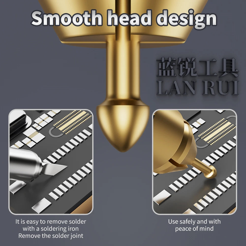 LANRUI M24 Tin Drag Needle Set Red Copper FPC Connector Reballing Solder Bar for Phone PCB Motherboard IC Chip Weld Repair Tools