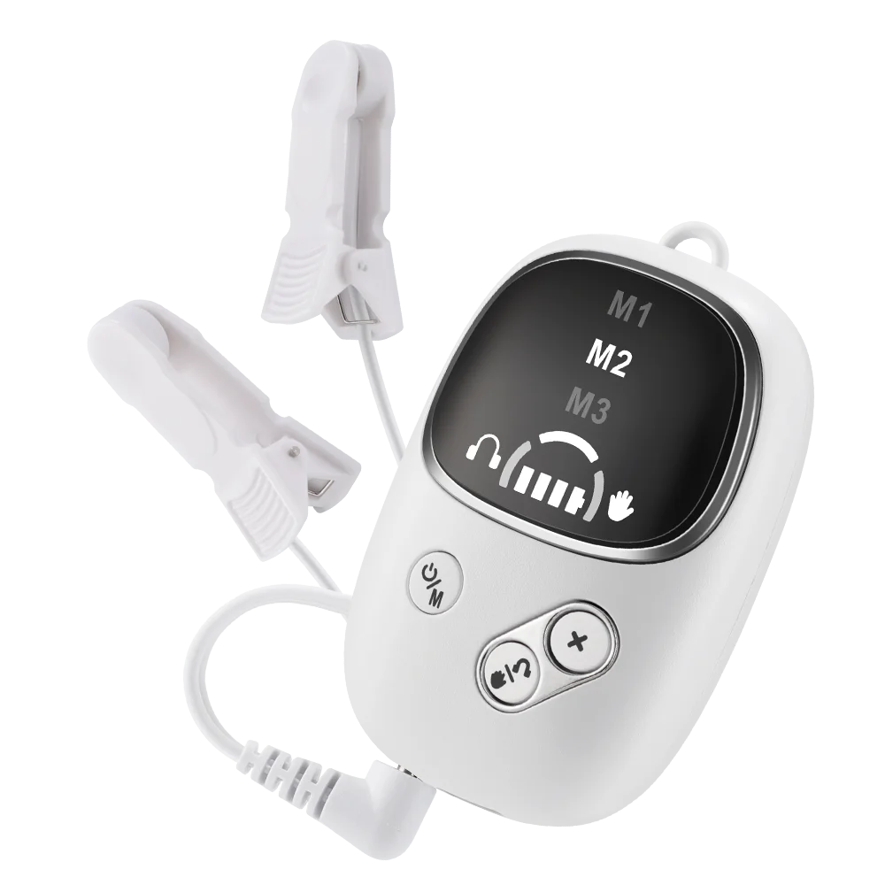 Handheld CES Sleep Aid Device for Insomnia Palm Pulse Massager Stress Relief Device Ear Clip Anxiety Pulse Pressure Relief