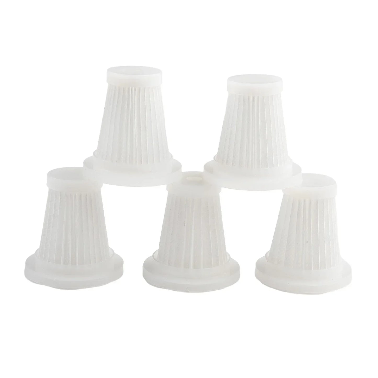 5pcs Car Vacuum Cleaner Filter Wireless Handheld Dust Collector Washable  Air Filter Cartridge Repeatable Applicability Interior