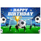 Blue Football Birthday Party Decoration Supply Birthday Soccer Plates Cups Napkins Towel Paper Tableware Tablecloth Party Favor
