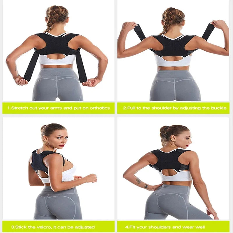 1/2/3/4/5pcs Adjustable Posture Corrector Back Brace Shoulder Support Corrector Prevention Humpback Back Health Care