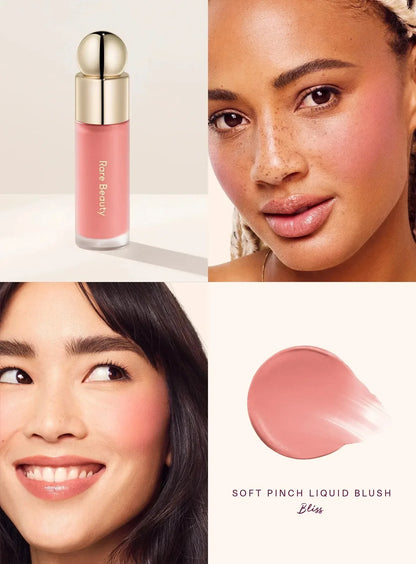 Rare Beauty Soft Pinch Liquid Blush Hope Love Virtue Happy Wonder Worth Silky and Glides On Smoothly Long Lasting Plump Makeup