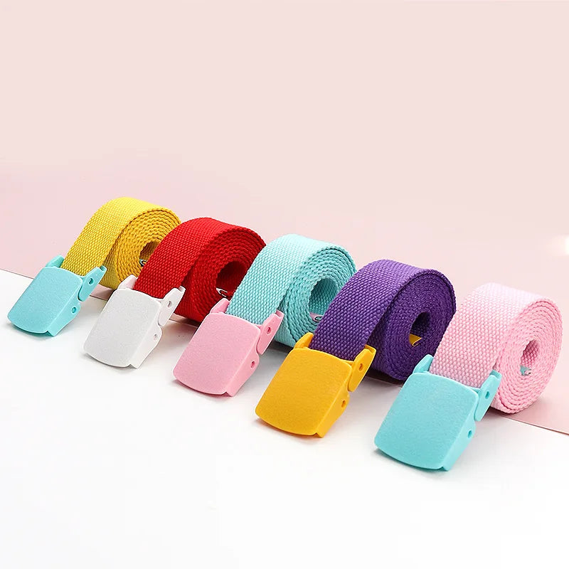 Colorful Canvas Tactical Belt Unisex Fashion Casual Luxury Trend Jeans Accessories Youth Nylon Girdle Cute Kids Hunting Belt
