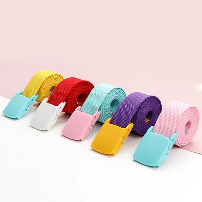Colorful Canvas Tactical Belt Unisex Fashion Casual Luxury Trend Jeans Accessories Youth Nylon Girdle Cute Kids Hunting Belt