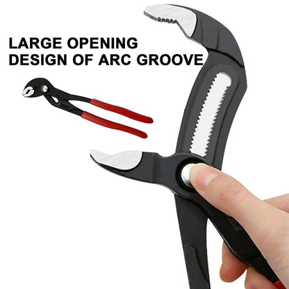 Water Pump Pliers Quick-release Plumbing Pliers Straight Jaw Groove Joint Set Combination Tools Adjustable Universal Wrench Pipe
