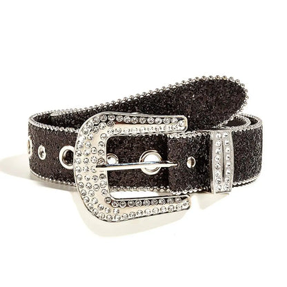 Women's Rhinestone Belt Shiny Sequined Jeans Waistband European American Fashion Decoration Versatile Glamorous Waist Chain