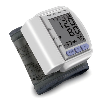 Wrist Blood Pressure Monitor - Automatic Digital Sphygmomanometer with Pulsometer Function, Portable Tensiometer for Home