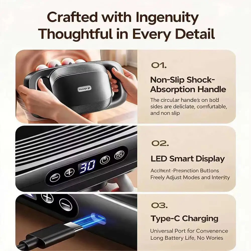 JianYouCare 16 Heads Massager Gun large-area deep massage High speed rotation Fatigue Relief Tissue Muscle Recovery BODYSHAPING