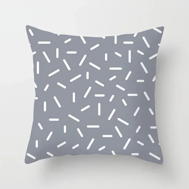 European Gray Pillowcase Geometric Pillow Cover Sofa Cushion Cover Garden Throw Pillows Hotel Outdoor Cushions car Chair 45X45cm