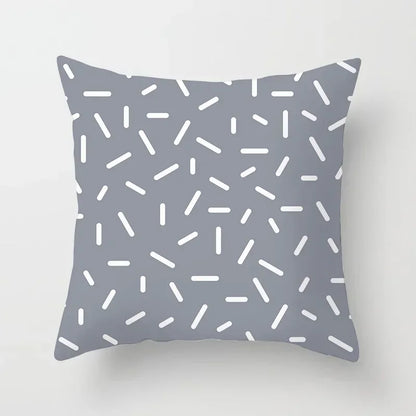 European Gray Pillowcase Geometric Pillow Cover Sofa Cushion Cover Garden Throw Pillows Hotel Outdoor Cushions car Chair 45X45cm