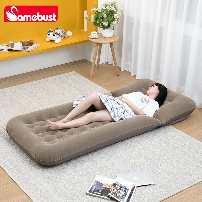 CAMEBUST Inflatable Sofa Bed Lounge Camping Inflatable Sofa Garden Outdoor Airbed for Balcony Portable Folding Inflatable Couch