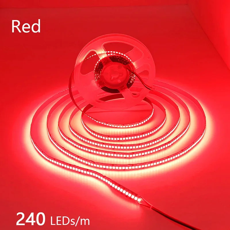 12V 24V LED Strip 2835 120LEDs/m Home Lamp Strip Pink Red Ice Blue Green Golden Yellow Orange Flexible Waterproof Soft Lamp Bar